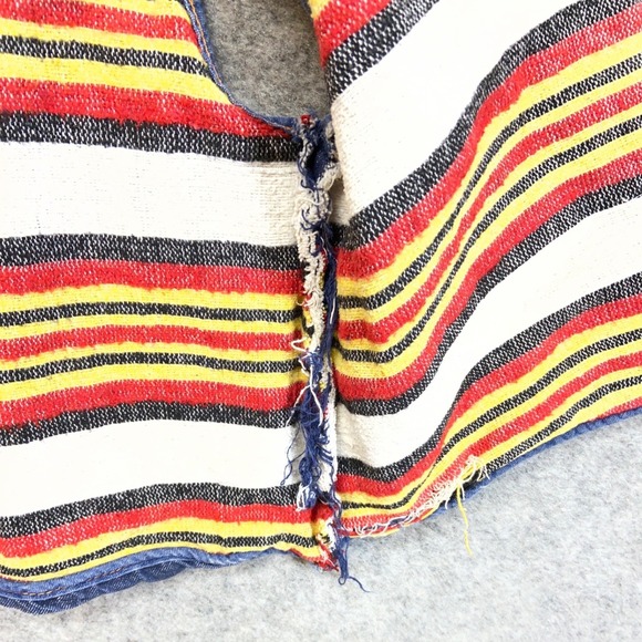 Vintage Montgomery Ward Denim Vest Blanket Lined Authentic Distressed Mens XL - Picture 8 of 10